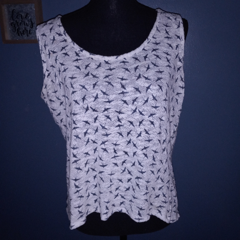 Wrangler White and Black Patterned Tank Top